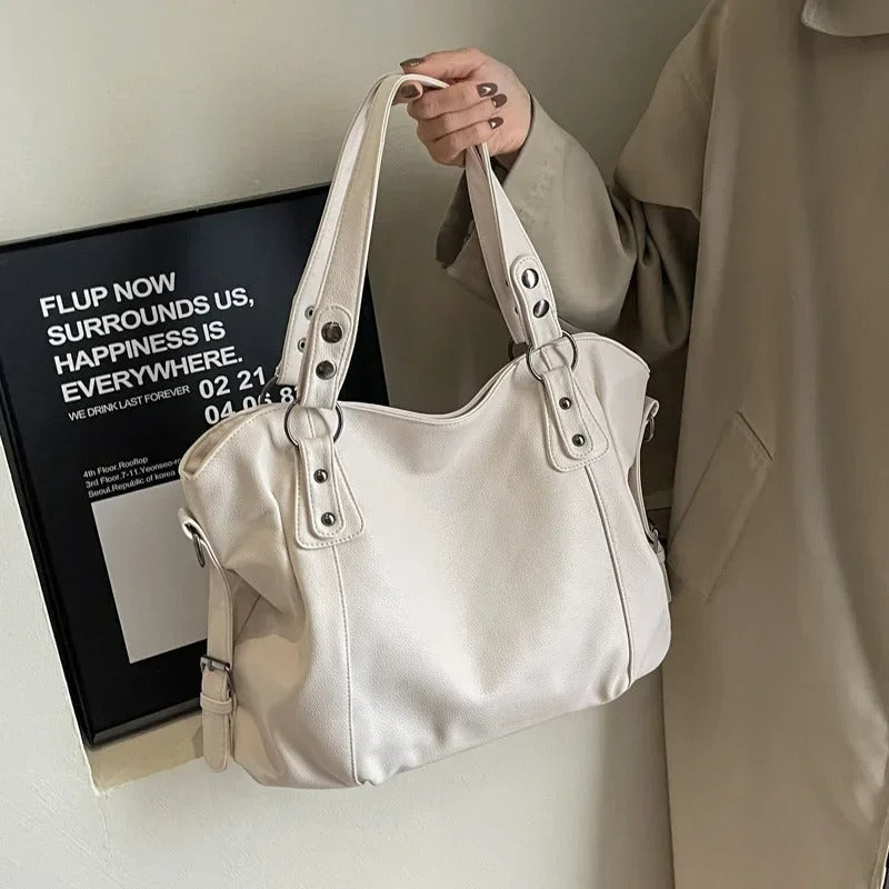 Grace | Women's Large Capacity Studded Shoulder Tote Bag