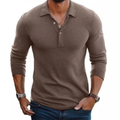 Men's Premium Slim Fit Long Sleeve Polo Shirt