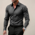 Men's Slim Fit Long Sleeve Dress Shirt