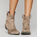 Women's Suede Western Ankle Boots