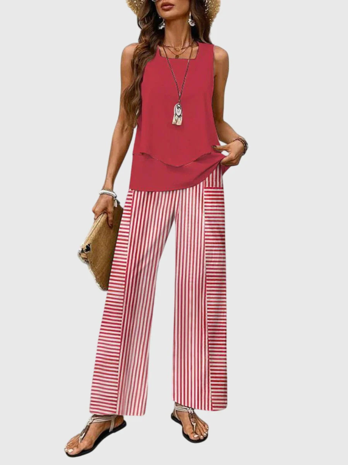 Women's Floral Summer Two-Piece Set
