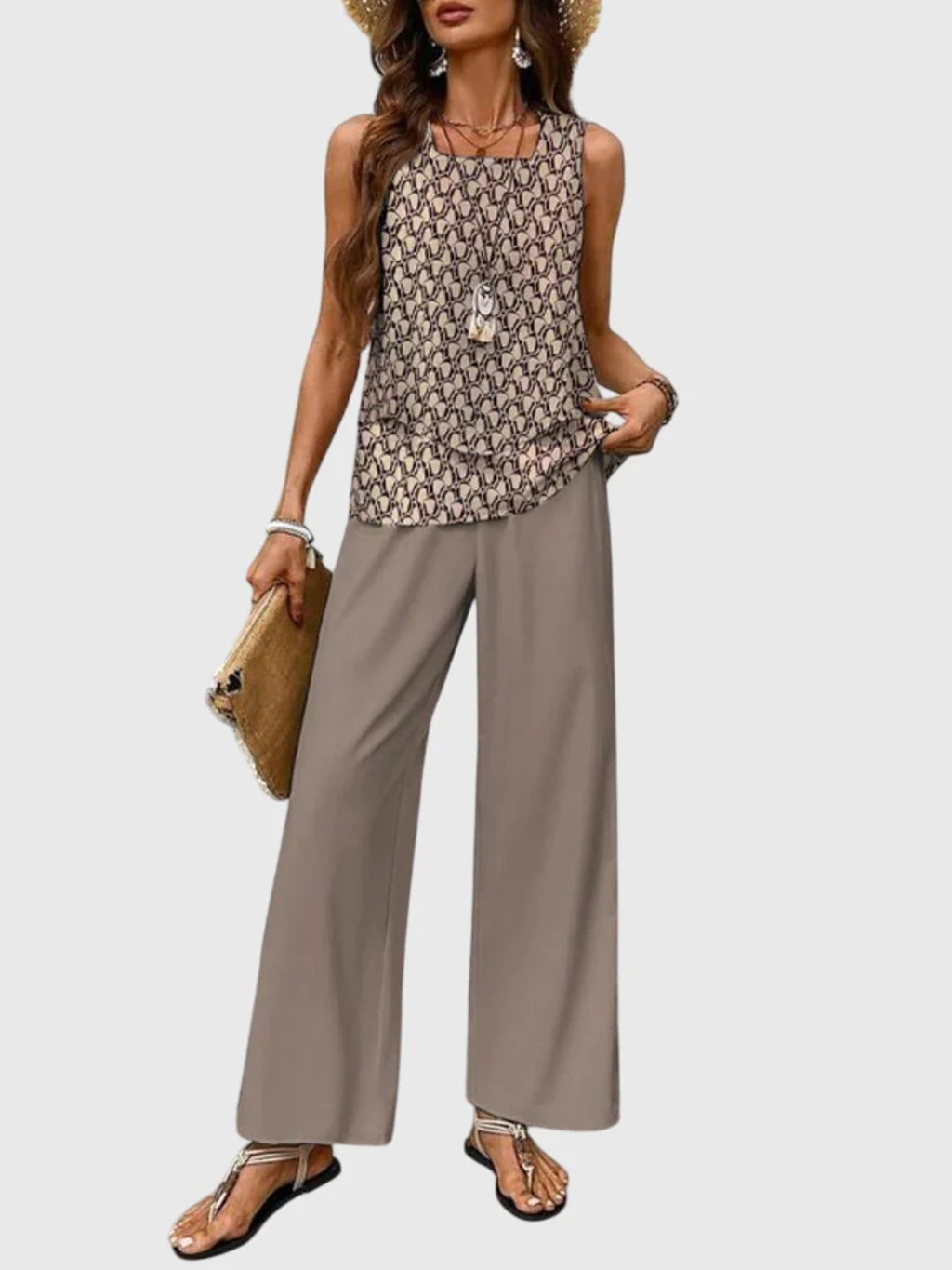 Women's Floral Summer Two-Piece Set
