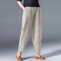 Women's Casual Linen Tapered Pants