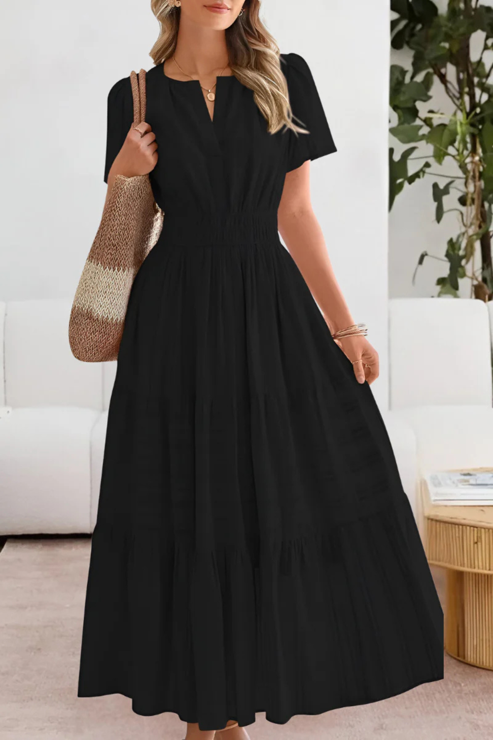 Women's Elegant Boho Midi Dress