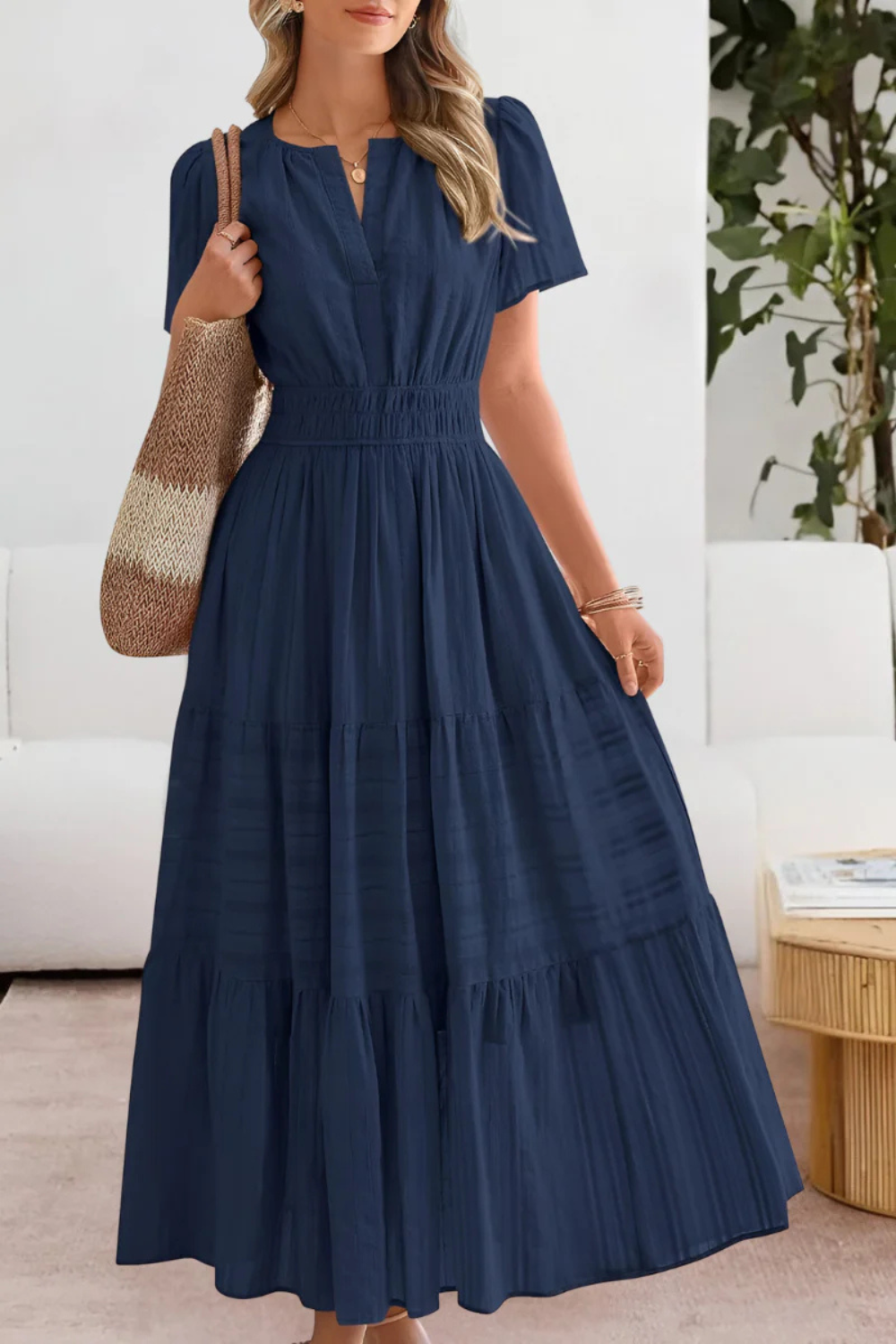 Women's Elegant Boho Midi Dress