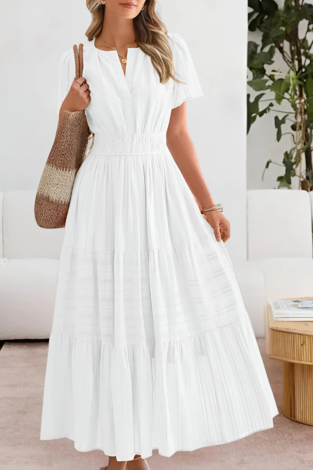 Women's Elegant Boho Midi Dress