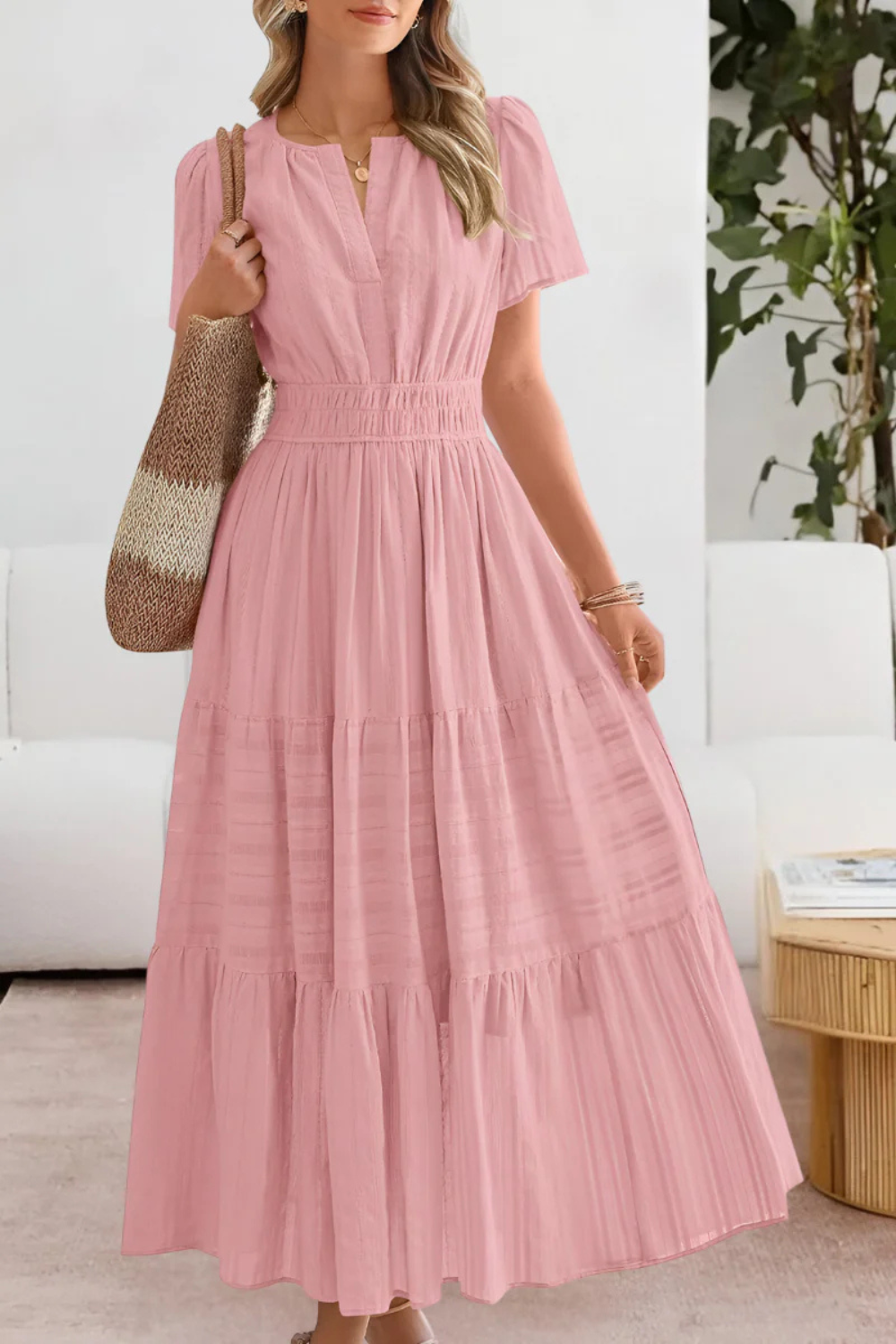 Women's Elegant Boho Midi Dress
