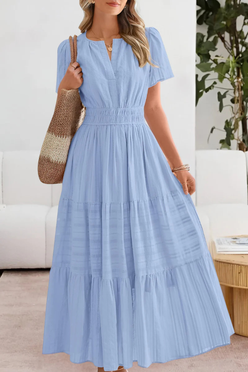 Women's Elegant Boho Midi Dress