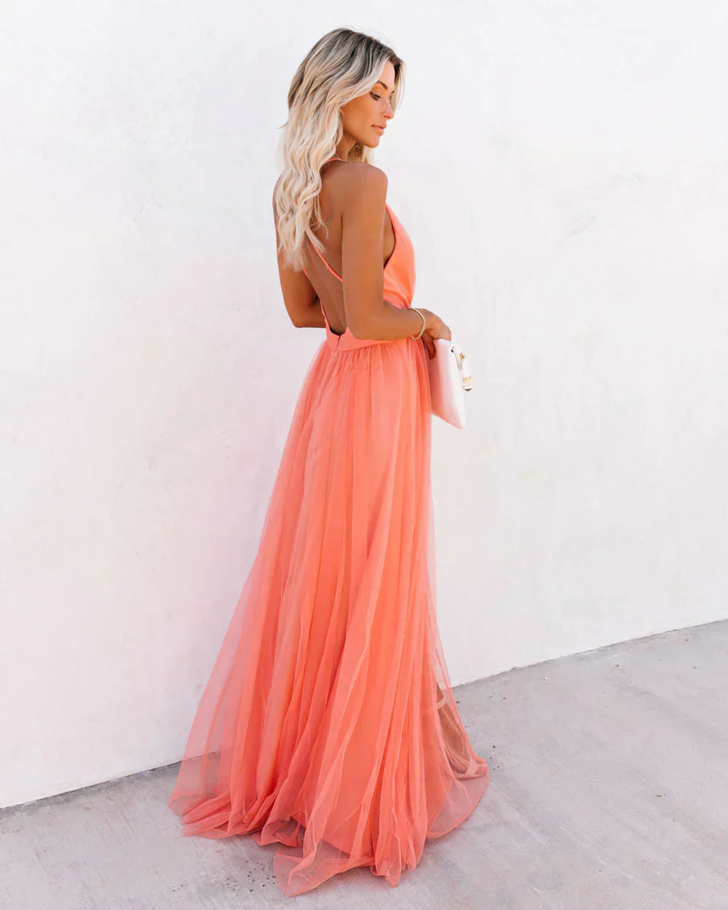 Women's Wedding Guest V-Neck Maxi Dress
