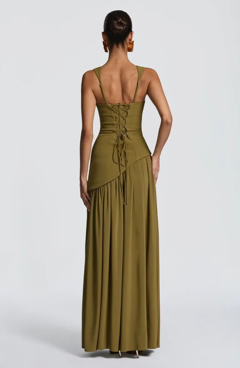 Mother of the Bride Dress Sleeveless Square Neck A-Line Maxi Gown