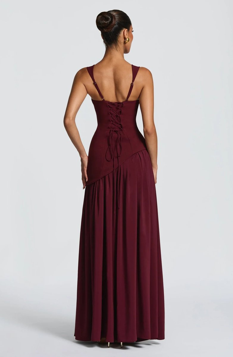 Mother of the Bride Dress Sleeveless Square Neck A-Line Maxi Gown