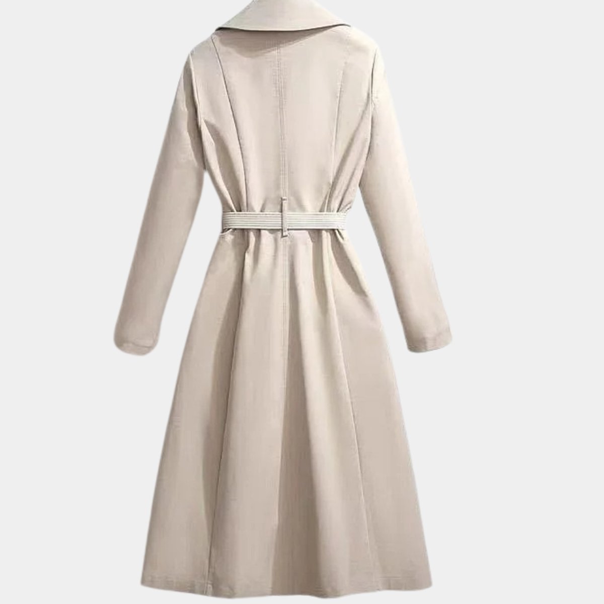 Women's Belted Midi Trench Coat Relaxed Fit