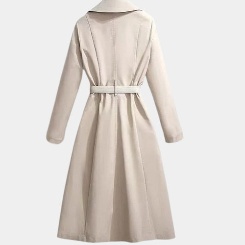 Women's Belted Midi Trench Coat Relaxed Fit