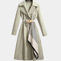 Women's Belted Midi Trench Coat Relaxed Fit - Green