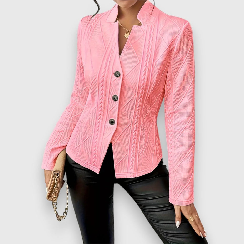 Women's Cable-Knit Textured Mock-Neck Long-Sleeve Sweater Top
