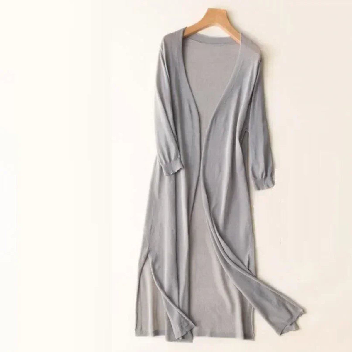 Women's Lightweight Open-Front Long Knit Cardigan