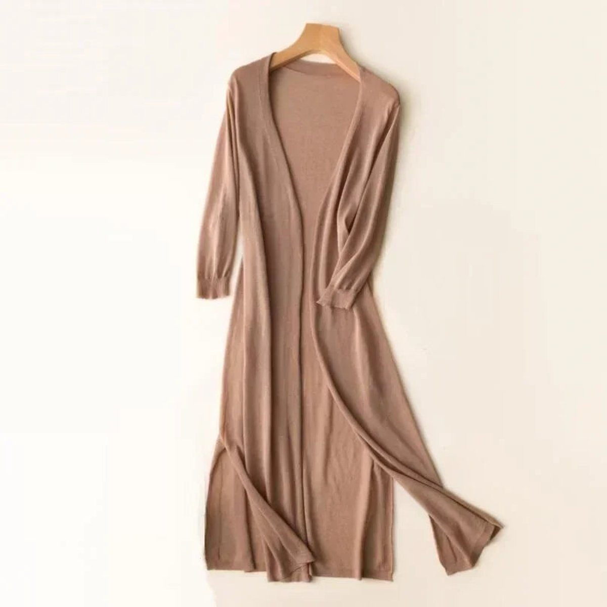 Women's Lightweight Open-Front Long Knit Cardigan