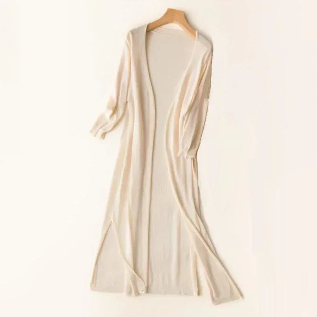 Women's Lightweight Open-Front Long Knit Cardigan