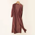 Women's Lightweight Open-Front Long Knit Cardigan