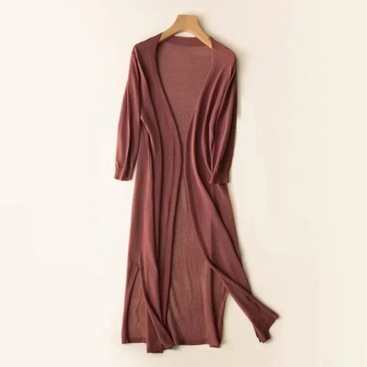 Women's Lightweight Open-Front Long Knit Cardigan