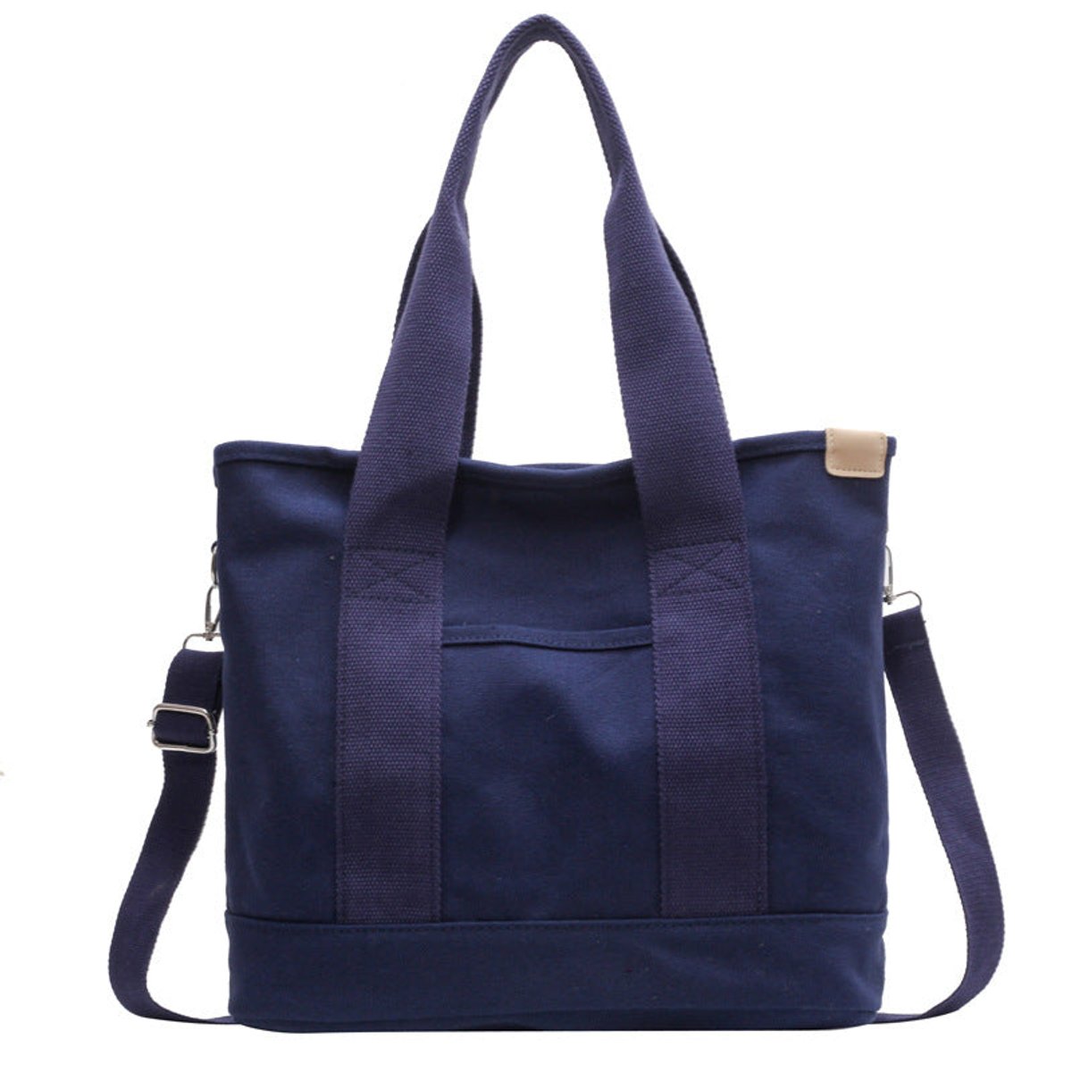 Women's Multifunction Crossbody Canvas Tote Bag Adjustable Strap - Blue