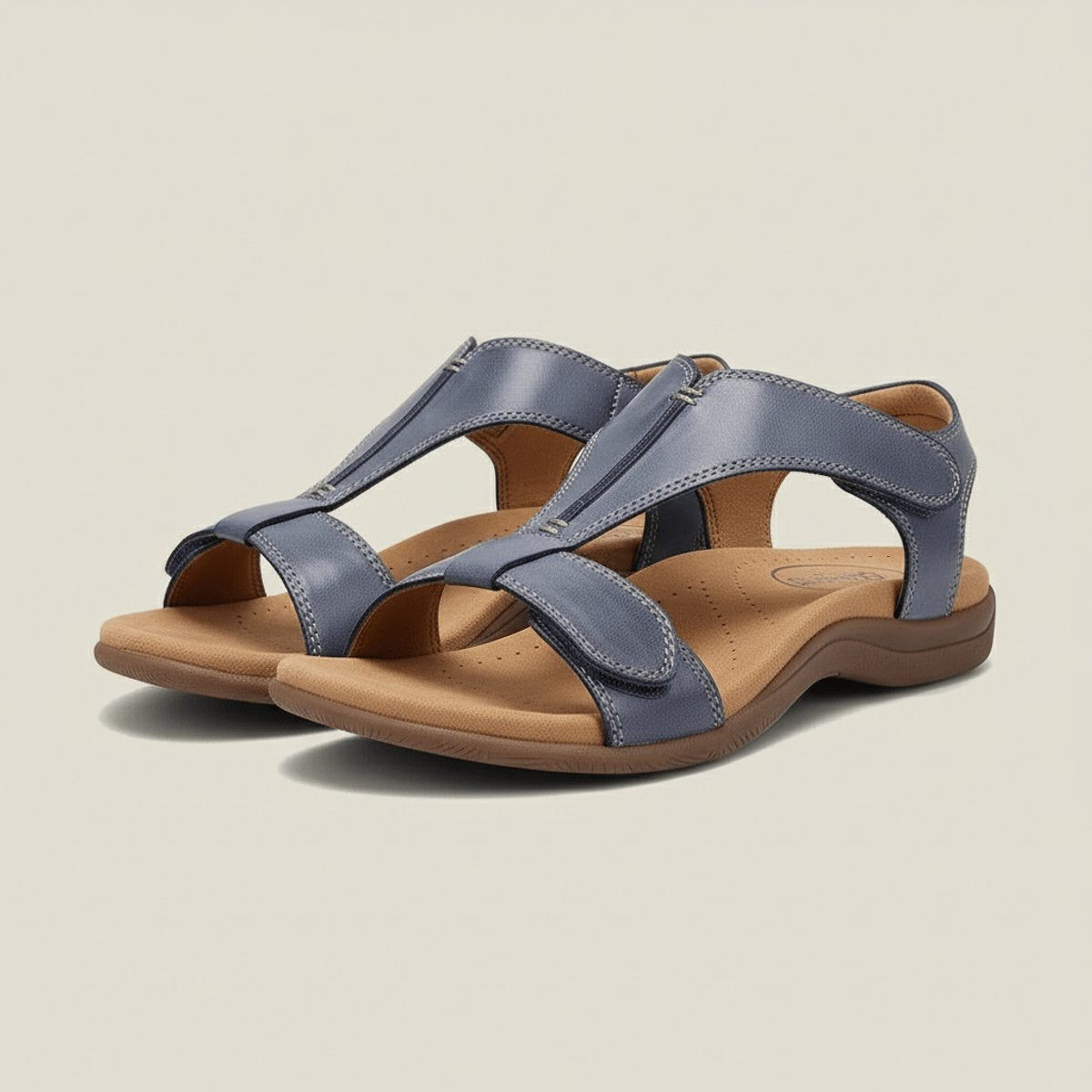Women's Open-Toe Hook-Loop T-Strap Comfortable Sandals