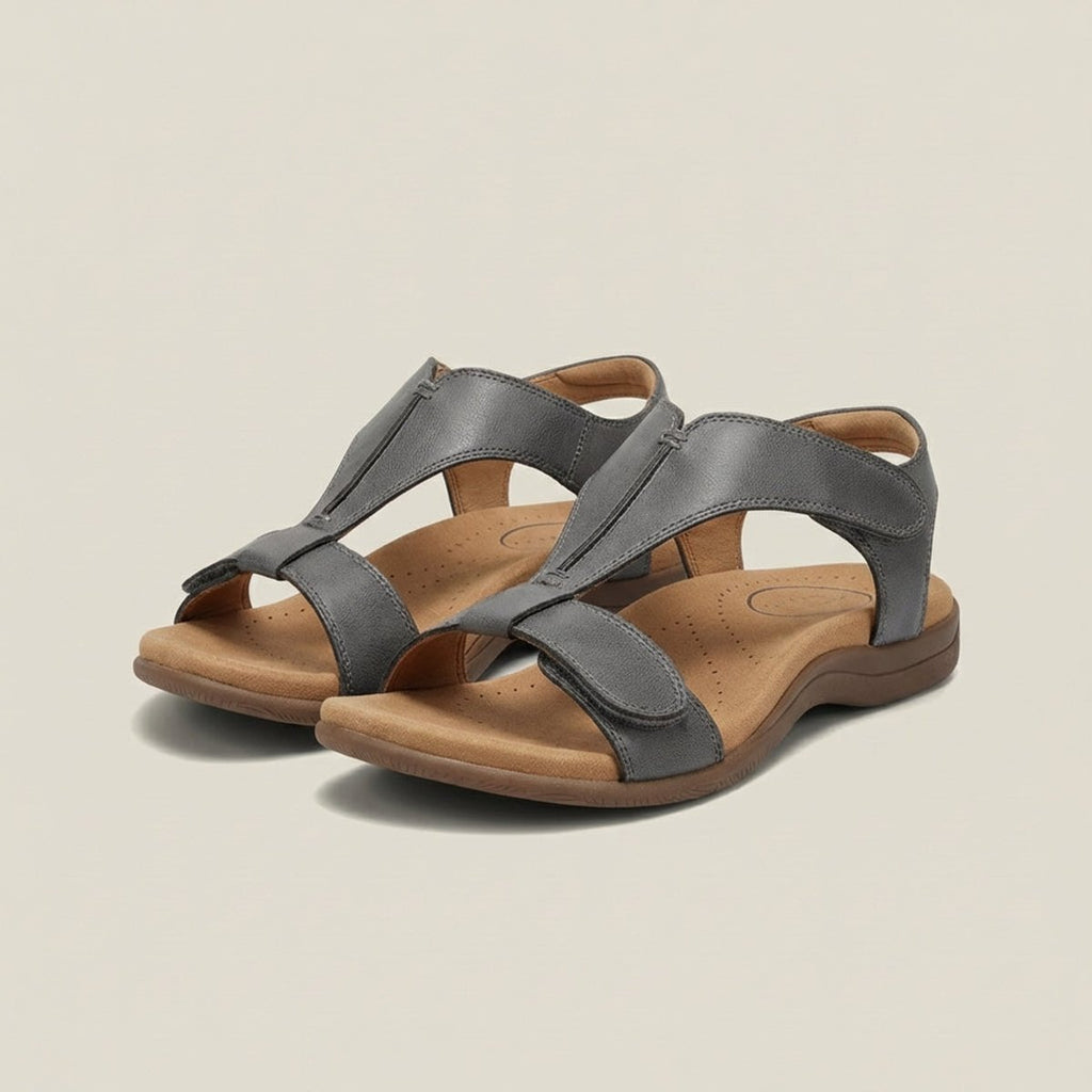 Women's Open-Toe Hook-Loop T-Strap Comfortable Sandals
