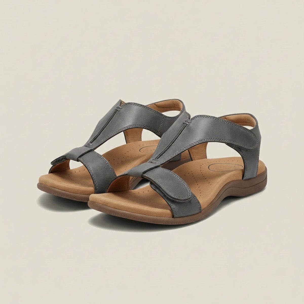 Women's Open-Toe Hook-Loop T-Strap Comfortable Sandals