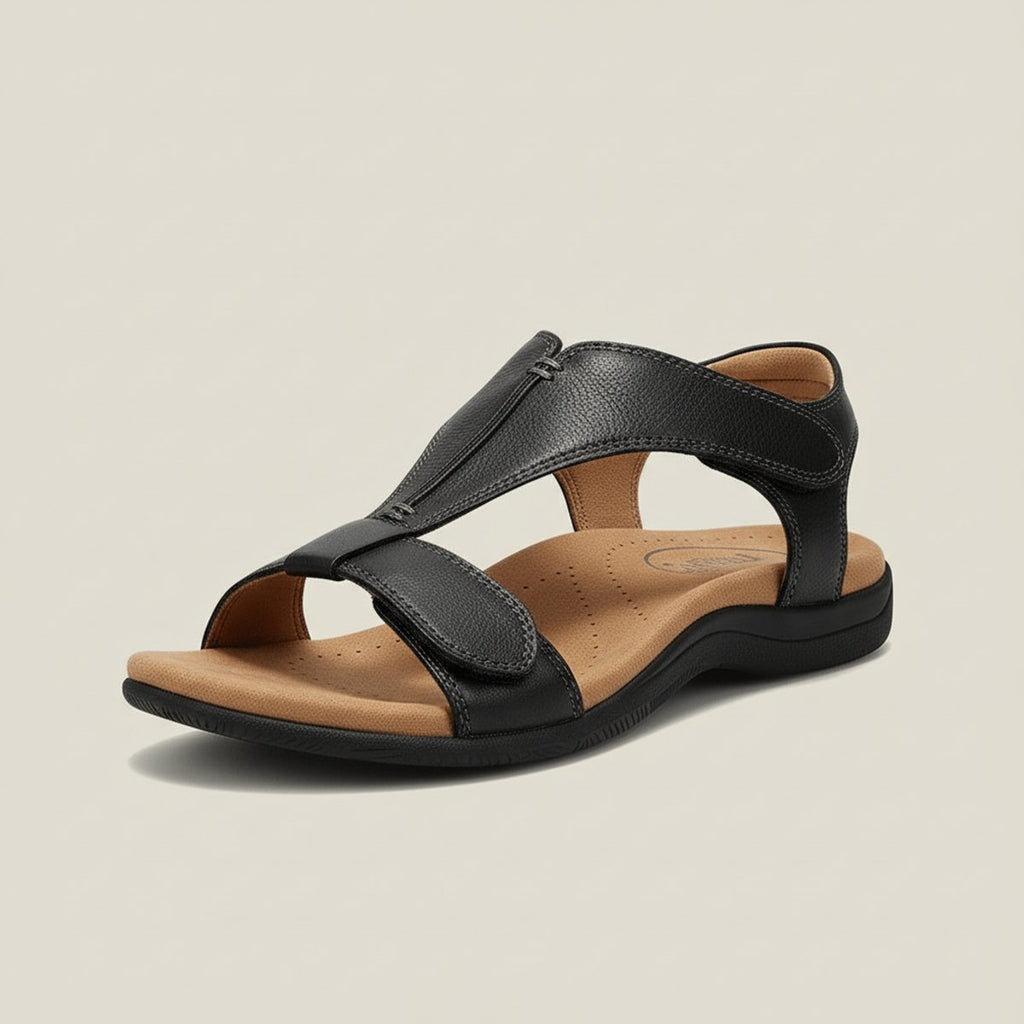 Women's Open-Toe Hook-Loop T-Strap Comfortable Sandals