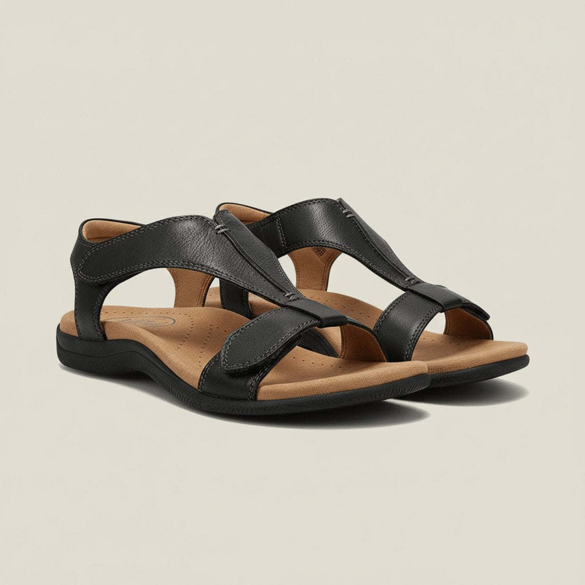 Women's Open-Toe Hook-Loop T-Strap Comfortable Sandals
