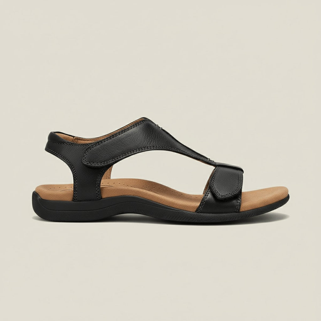 Women's Open-Toe Hook-Loop T-Strap Comfortable Sandals