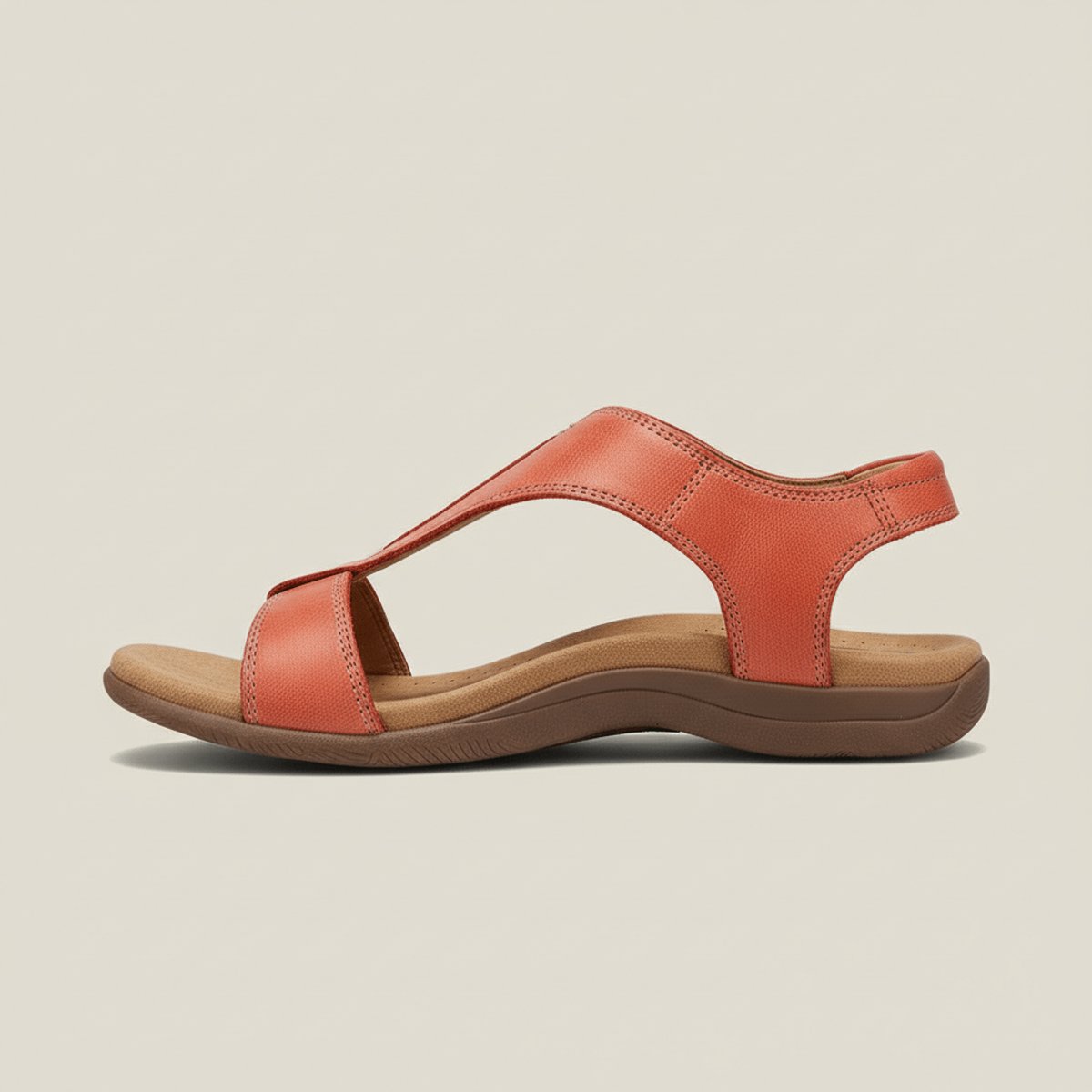 Women's Open-Toe Hook-Loop T-Strap Comfortable Sandals