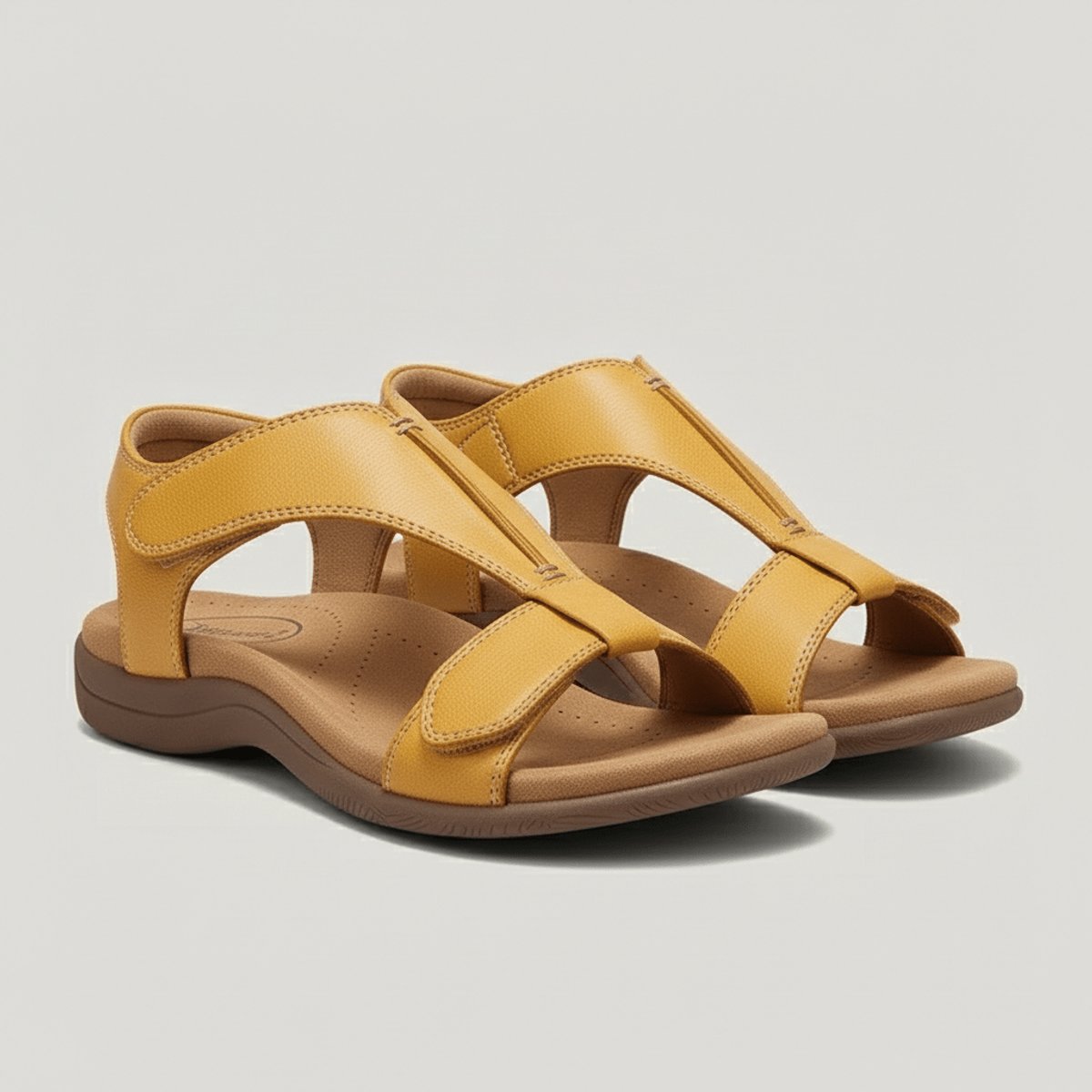 Women's Open-Toe Hook-Loop T-Strap Comfortable Sandals