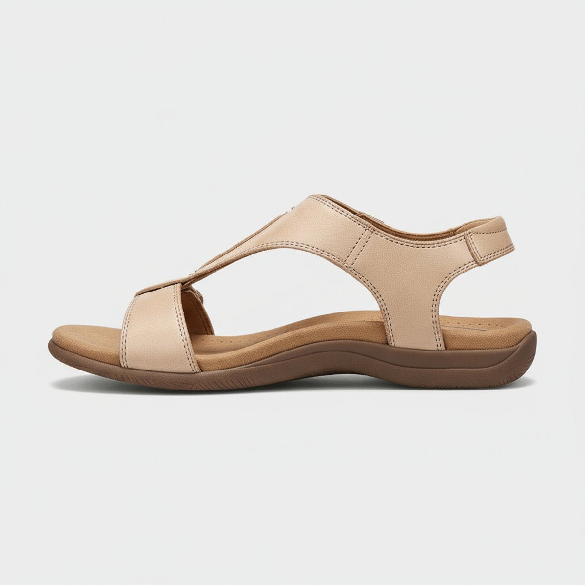 Women's Open-Toe Hook-Loop T-Strap Comfortable Sandals