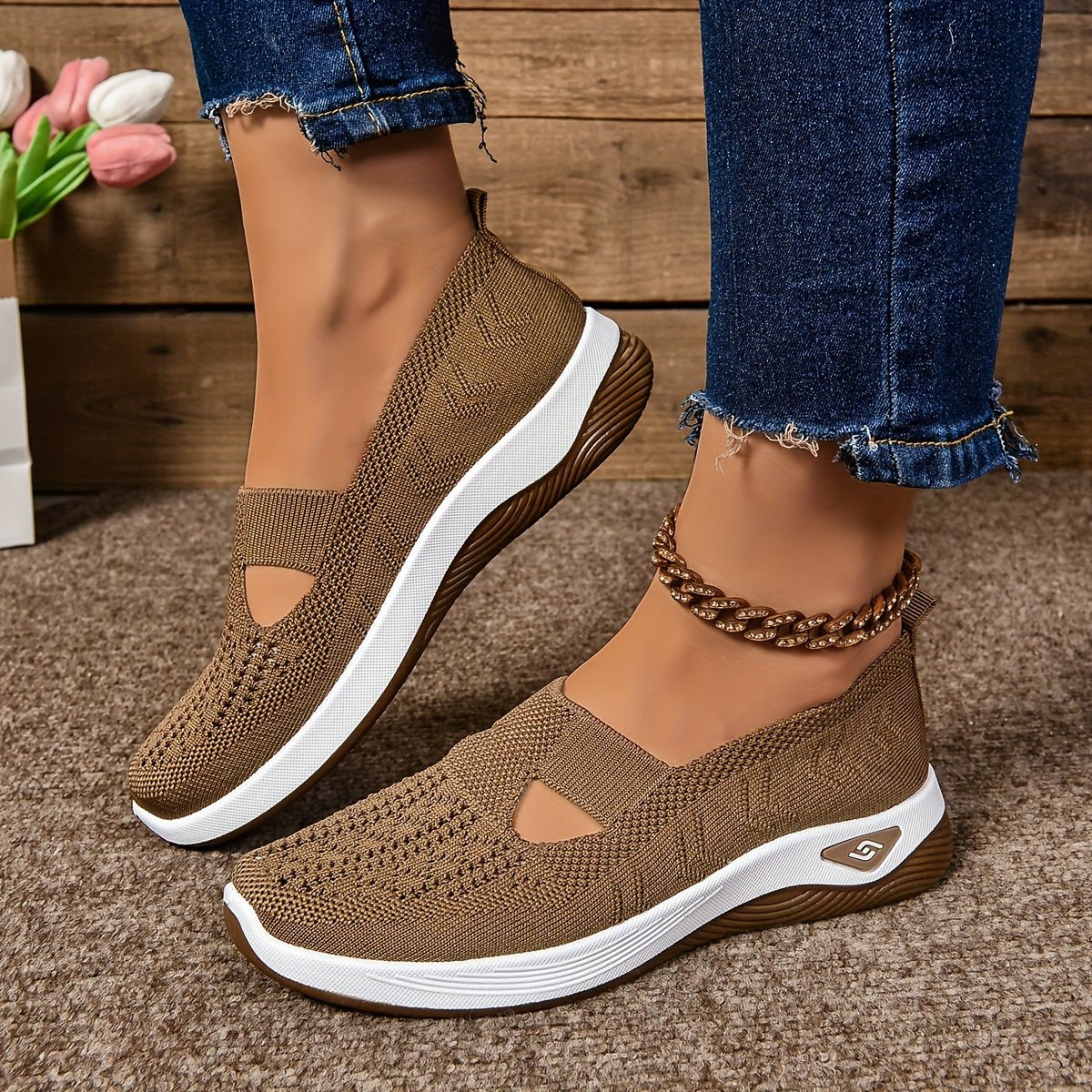 Women's Orthopedic Slip-On Comfortable Sandals Knit Sneakers