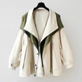 Women's Oversized Waterproof Snap-Front Trench Coat - White