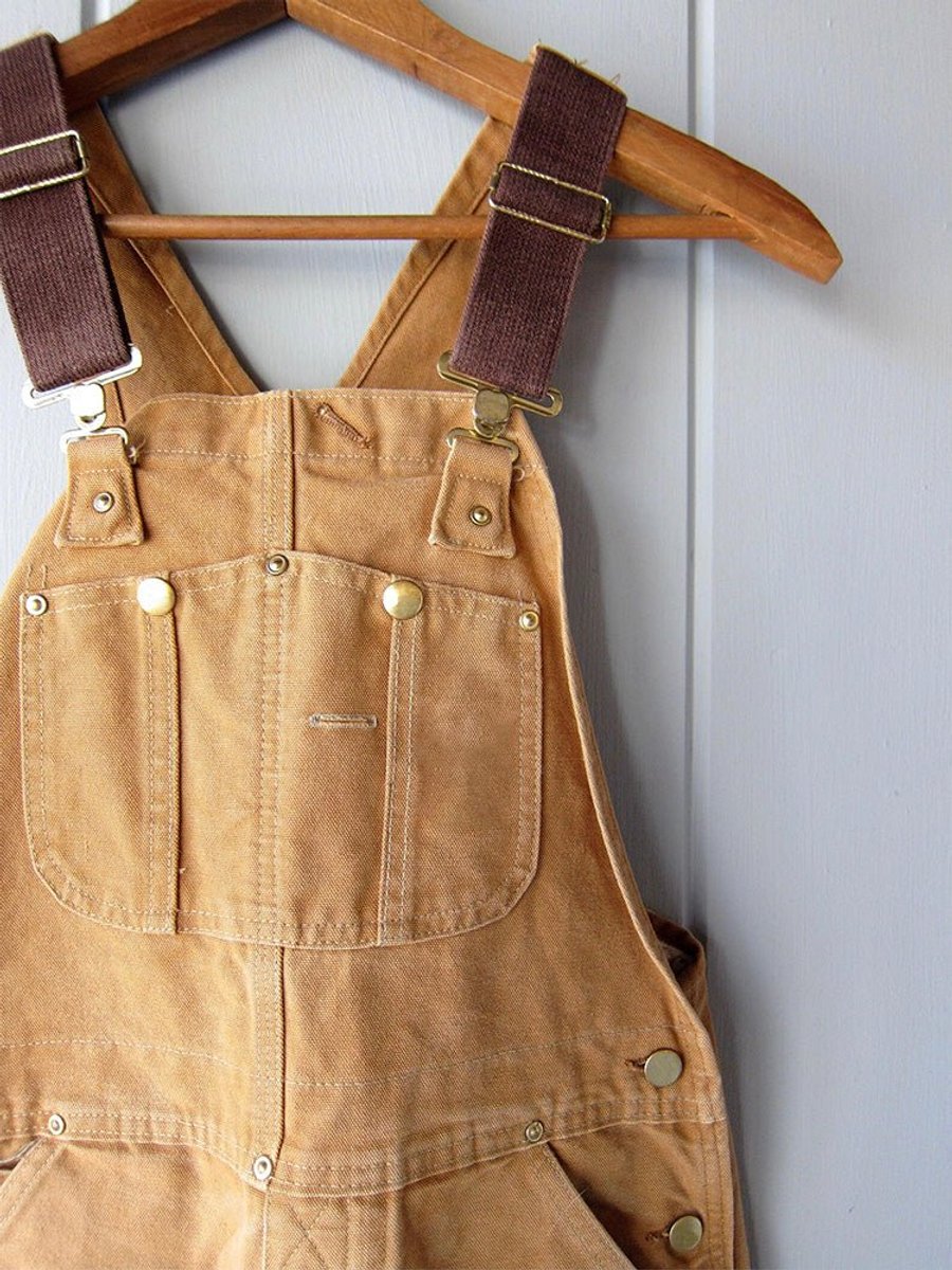 Women's Relaxed-Fit Adjustable-Strap Cotton Bib Overall