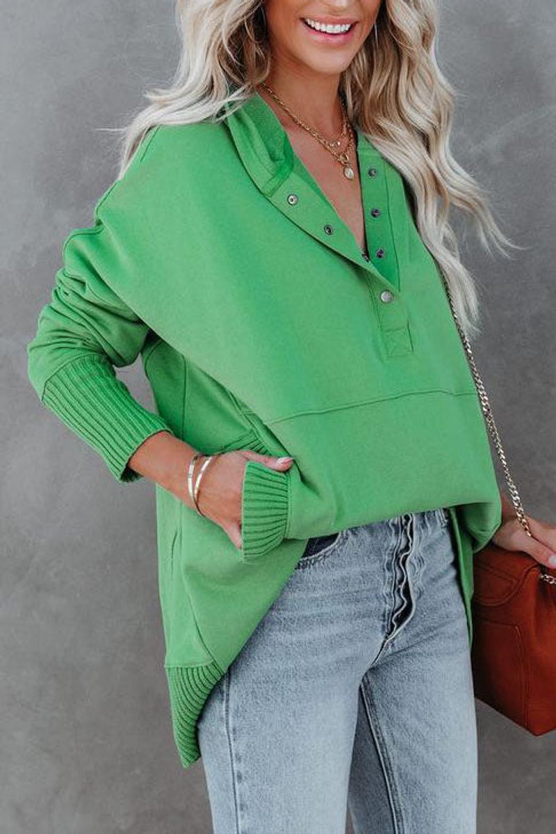 Women's Relaxed-Fit Hooded Long-Sleeve Polyester Tunic Sweatshirt