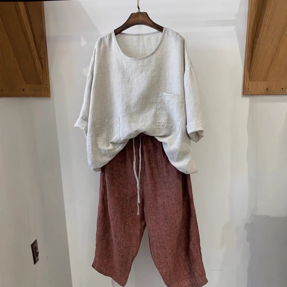 Women's Relaxed-Fit Linen Patch-Pocket Tunic