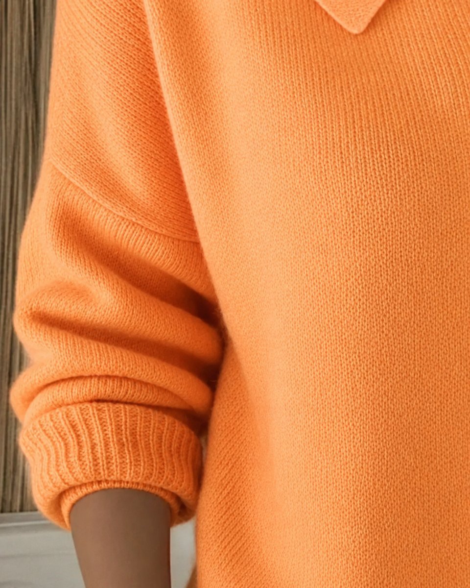 Women's Relaxed-Fit Polo Collar Button-Up Knit Cardigan