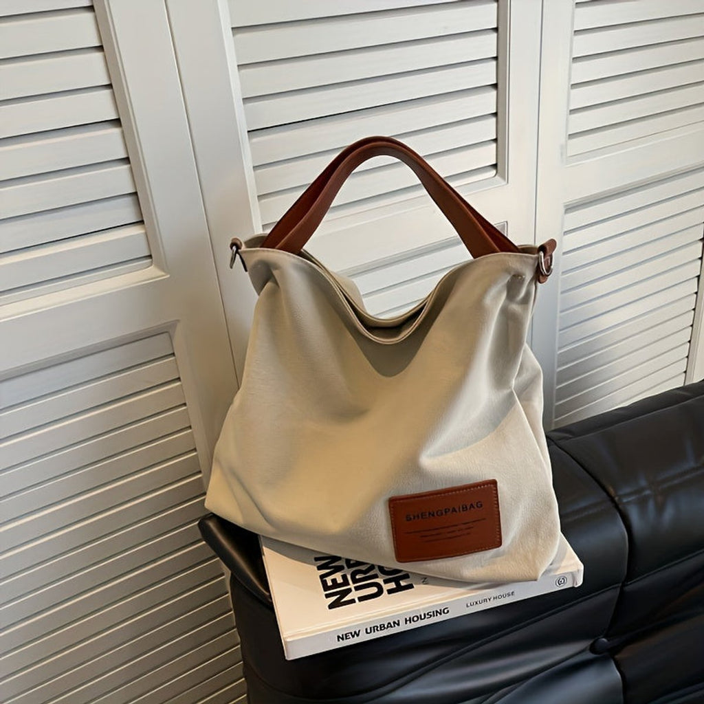 Women's Spacious Adjustable-Strap Canvas Tote Bag