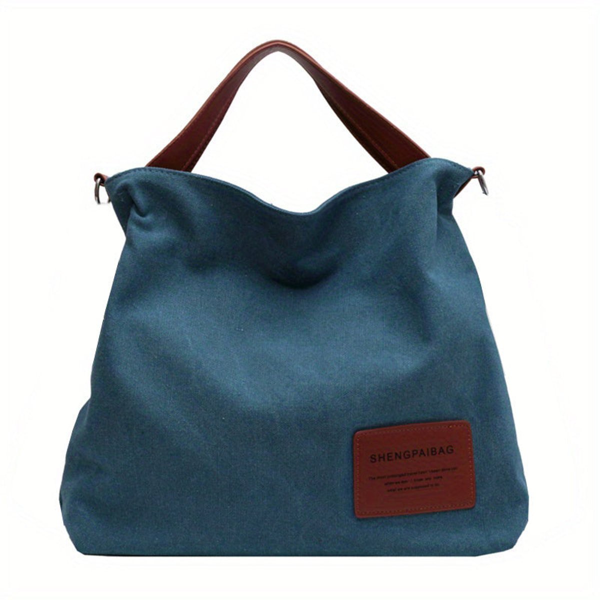 Women's Spacious Adjustable-Strap Canvas Tote Bag