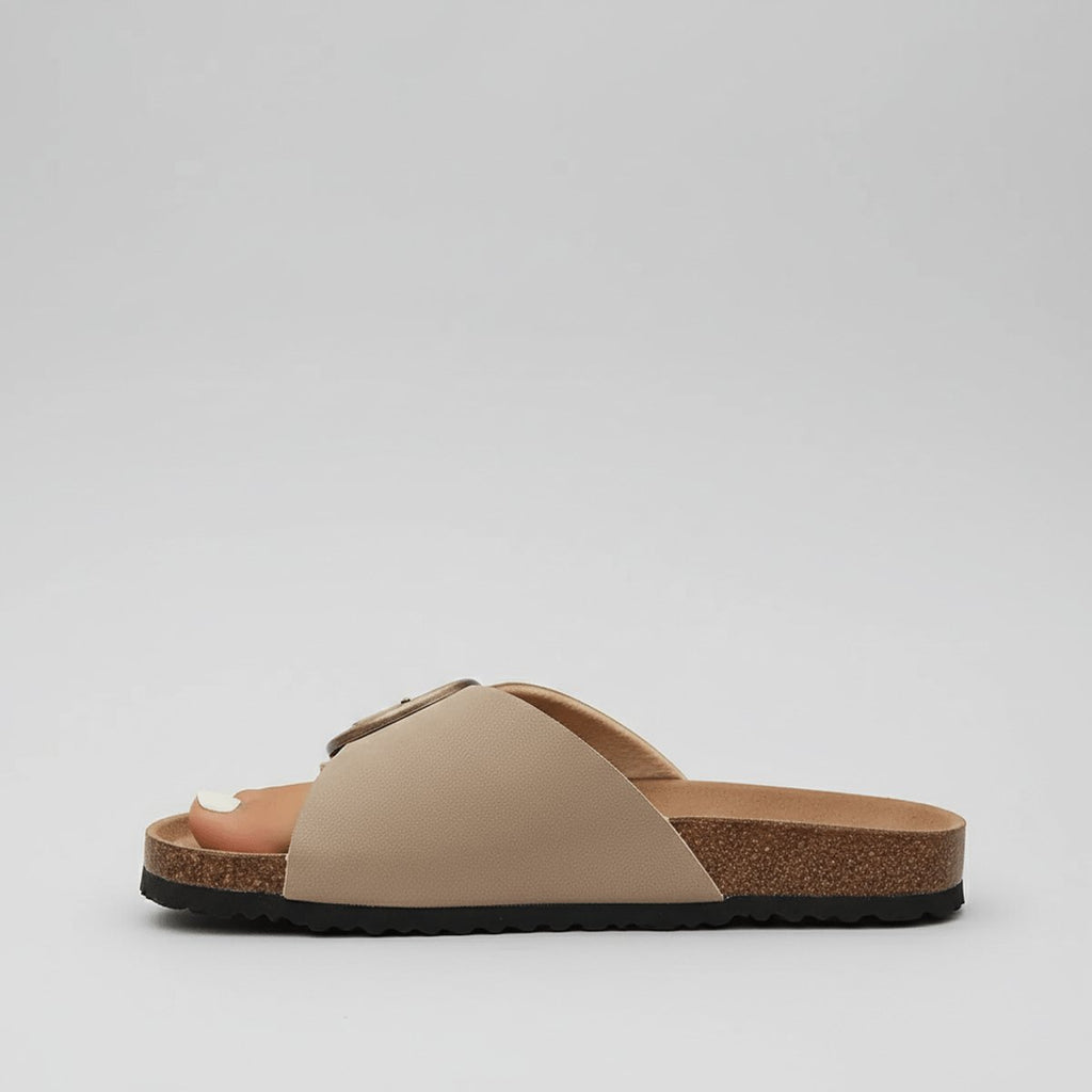 Women's Wide-Strap Buckle Slip-On Comfortable Sandals